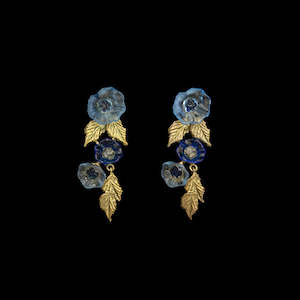 Michael Michaud: Michael Michaud Morning Glory Dangle Earrings - 3689BZ - Blue