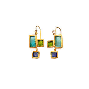 Michael Vincent Michaud: Michael Vincent Michaud Small Mosaic Earrings - 1306KJQ