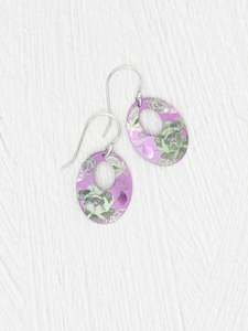 Holly Yashi: Holly Yashi Heather Earrings - Violet/Sage
