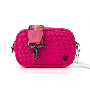preneLove Caledon Camera Crossbody Woven Neoprene Bag Magenta