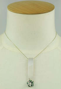 Lotta Djossou Paris Long Rectangular Pendant On Chain