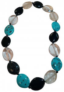 Jewellery: Jackie Brazil Small Riverstone Kathy Necklace