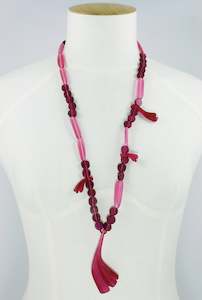 Solrojo Argentinian Designer Ginkgo Resin Necklace