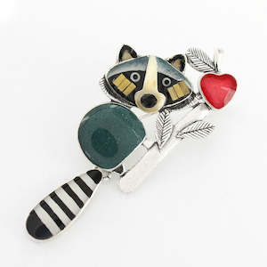 Brooches: Taratata Bijoux Raton Lover Raccoon Brooch -T25-03203-104