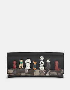 Yoshi Bark To Bark Appliqued Leather Black Glasses Case - Y4308 DGPK 1