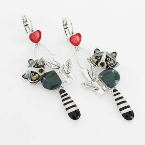Taratata Bijoux Raton Lover Raccoon Leverback Earrings -T25-03711-104