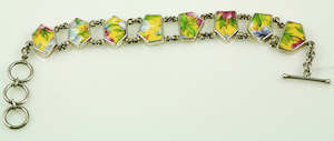 Bracelets: Leon Tantau Smith Upcycled Porcelain China & Sterling Silver Bracelet