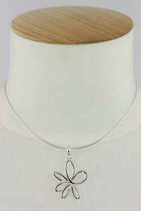 Pendants: Sterling Silver Abstract Flower Pendant (chain not incuded)