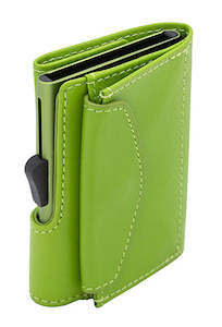 C-Secure Single Wallet With Coin Pocket - Lime