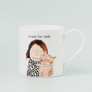 Mugs: Rosie Made A Thing Crazy Cat Lady Mug