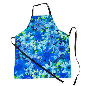Riley Burnett Apron With Pockets - Turquoise Meadow