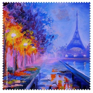 Lens Cloths: Eiffel Tower At Dusk Microfibre Cloth
