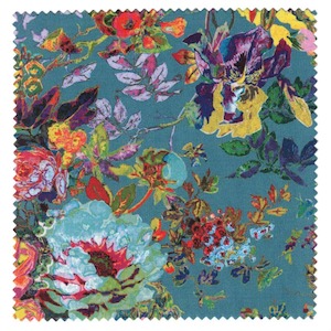 Flowers Turquoise Microfibre Cloth