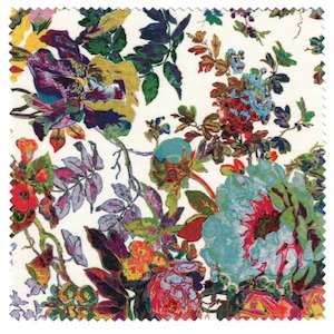 Lens Cloths: Flowers Blanc Microfibre Cloth