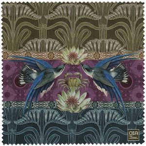 Art Deco Blue Birds - Microfibre Lens Cloth