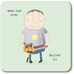 Coasters: Rosie Made A Thing Best Dad Ever Coaster