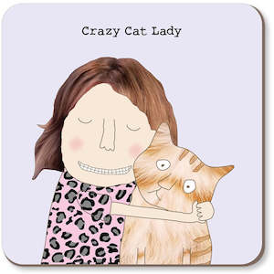 Coasters: Rosie Made A Thing Crazy Cat Lady Coaster