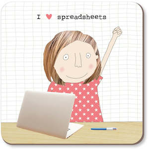 Coasters: Rosie Made A Thing Spreadsheets Coaster