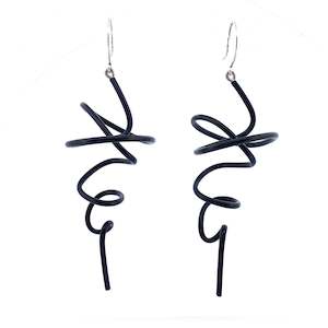 Samuel Coraux Little Zig Earrings - Noir Glossy