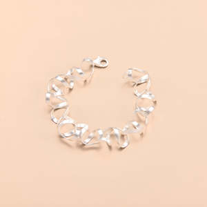 Bracelets: Kelim Sterling Silver Ribbons Bracelet - BL649