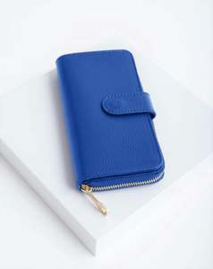 La Lupa Roma Eva Genuine Leather Wallet - Electric Blue