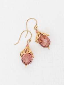 Earrings: Holly Yashi Emelia Earrings - Dusty Rose