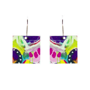 Earrings: Riley Burnett Spring Square Autumn Jazz Reversible Earrings - EAJ-1