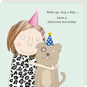 Stationary: Rosie Made A Thing Hug A Dog Card
