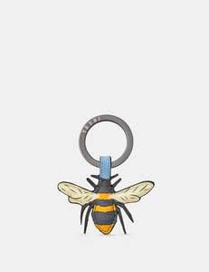Keyrings: Yoshi Bee Happy Blue Leather Keyring - YKR BEE 21