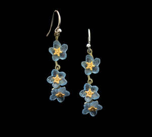 Michael Michaud Forget-Me-Not Flower Earrings - 3558BZ