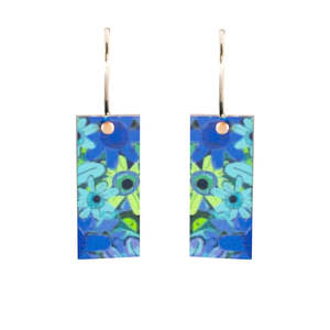 Earrings: Riley Burnett Spring Jungle Turquoise Meadow Reversible Earrings - ETM-2