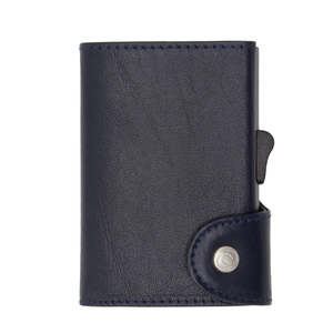 C-Secure X Large Wallet with Coin Pocket - Vegetable Tanned Blue Montana