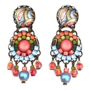 Earrings: Melizi Mandarin Crystal Handmade Earrings