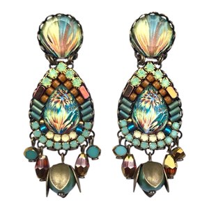 Melizi Aurora Borealis Crystal Handmade Earrings