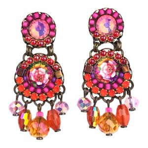 Melizi Ginger Crystal Handmade Earrings