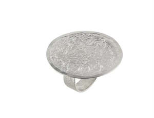 Rings: Splashed Silver Ring - Adjustable