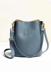 Last Chance - La Lupa Roma Livia Crossbody/Shoulder Bag -- Dusky Blue