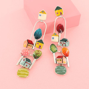 Taratata Mon P'tit Village Stud Earrings H25-03918-10M