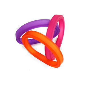 ALEX+SVET Drim Trio Of Hand-Tinted Rubber Bracelets