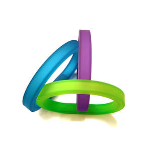 ALEX+SVET Drim Trio Of Hand-Tinted Rubber Bracelets