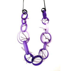 Jewellery: ALEX+SVET Rita Chain Necklace - Purple Violet