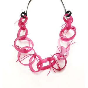 Jewellery: ALEX+SVET Rita Chain Necklace - Fuchsia Pink