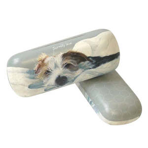 Aprons: Little Dog Laughed Scruffy Love Glasses Case