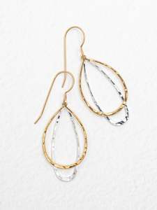 Holly Yashi: Holly Yashi In The Loop Earrings - Gold/Silver