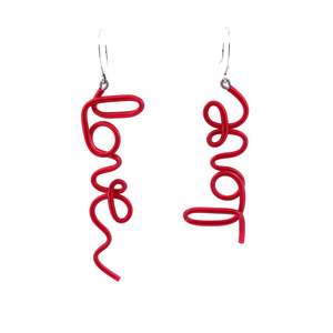 Samuel Coraux Love Earrings - Rouge Pailette