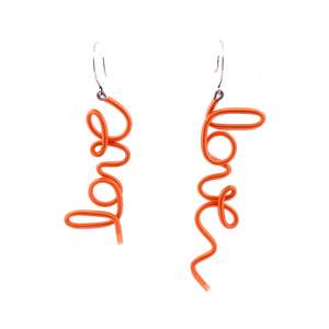 Samuel Coraux Love Earrings - Orange Pailette