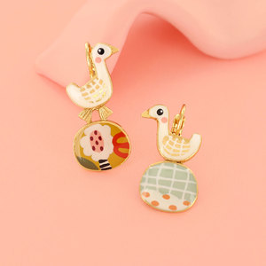 Taratata Bijoux Ducks In A Row (Plume) Leverback Earrings - E26-11701-20M