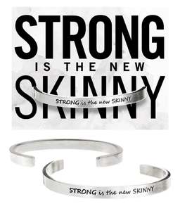 Whitney Howard Designs - Strong Is The New Skinny Quotable Cuff Bracelet