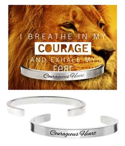 Whitney Howard Designs - Courageous Heart Quotable Cuff Bracelet