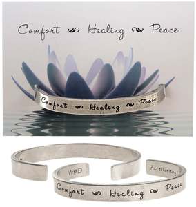 Whitney Howard Designs - Comfort-Healing-Peace Quotable Cuff Bracelet